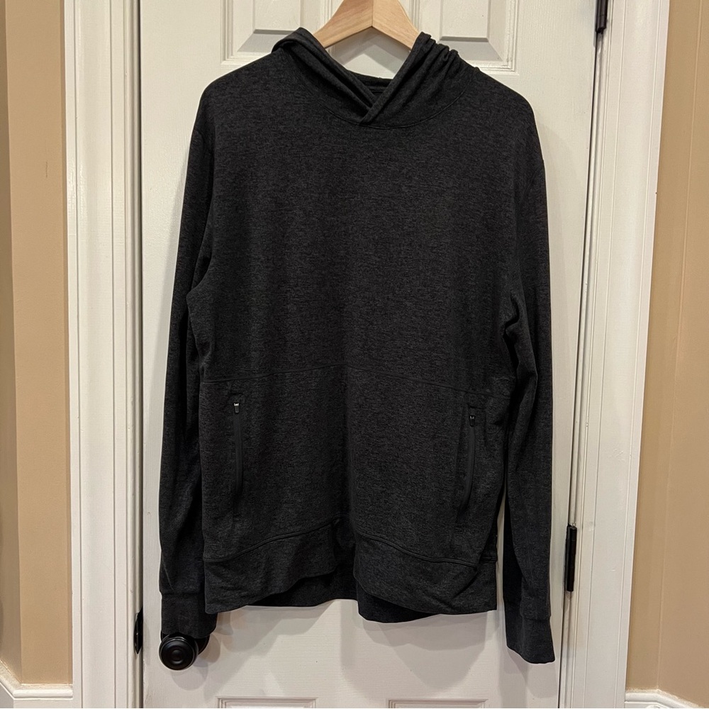 Vuori Ponto Performance Pullover Men’s Hoodie Charcoal Gray Grey Size Large